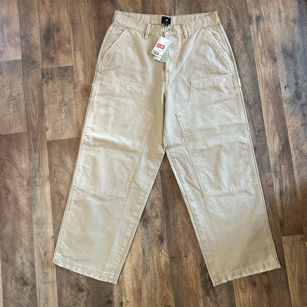 Baggy Fit- H&M Pants- Biege Color-  32 Waist